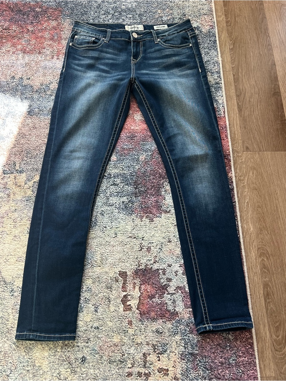 Daytrip Women’s Dark Blue Skinny Jeans - Faded Wash